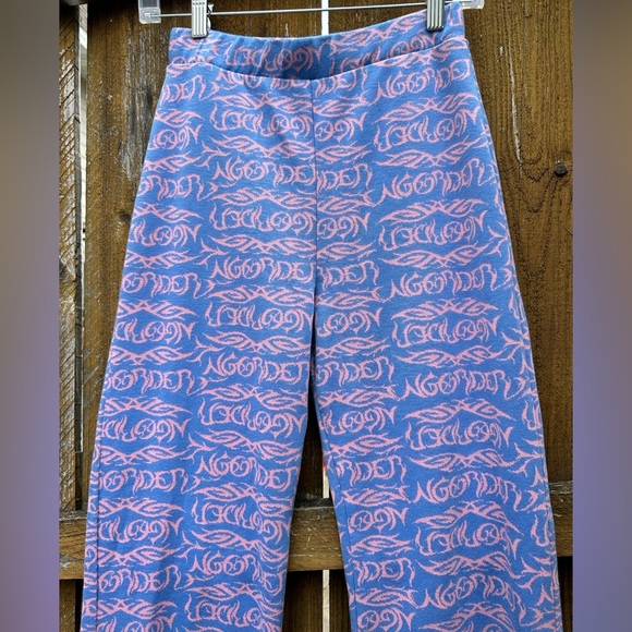 NGOrder 10 Made in Turkey Women Cotton/Spandex Flare Legs Blue and Pink - Picture 2 of 6